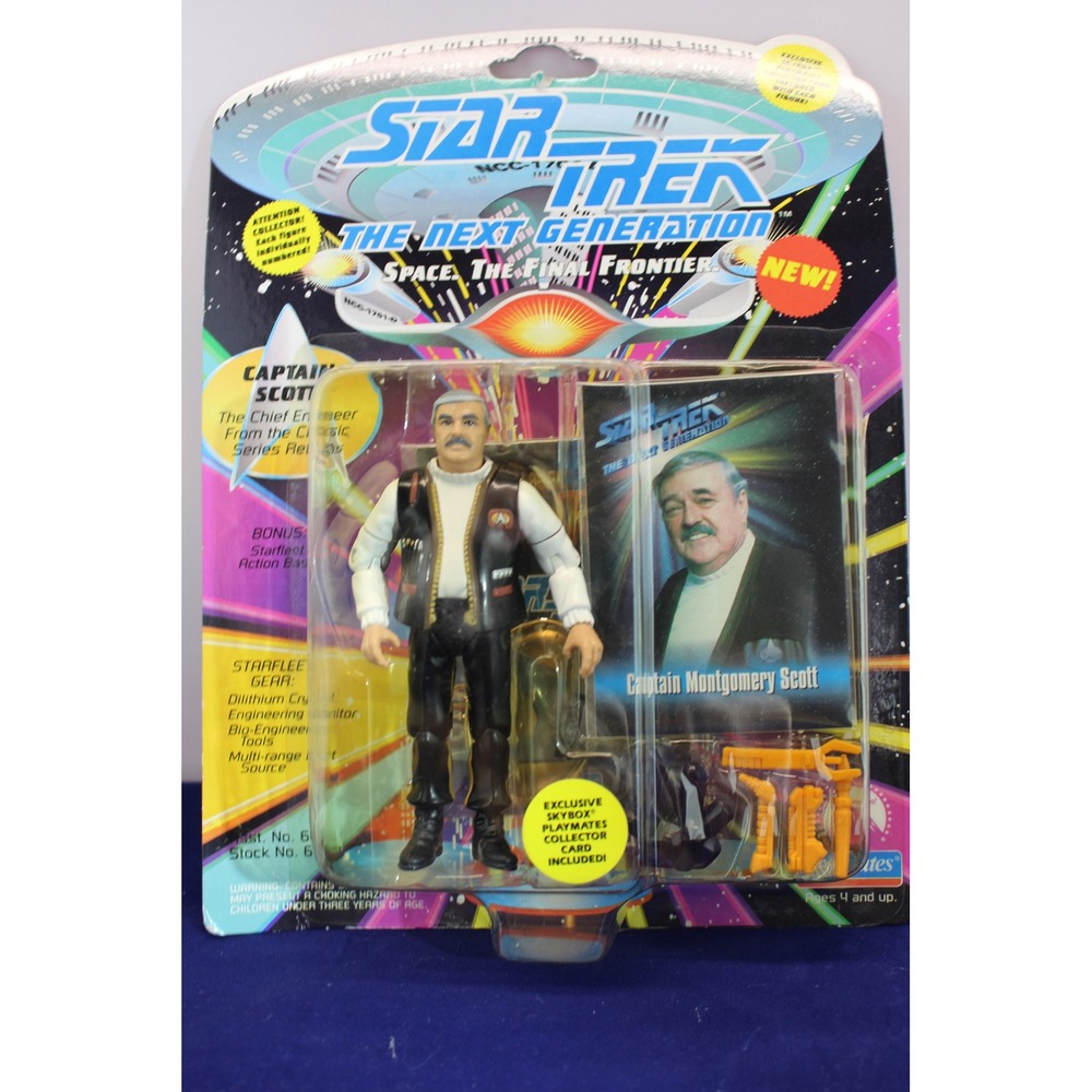 Star Trek Captain Scott Action Figure TNG Playmates Factory Sealed 1993